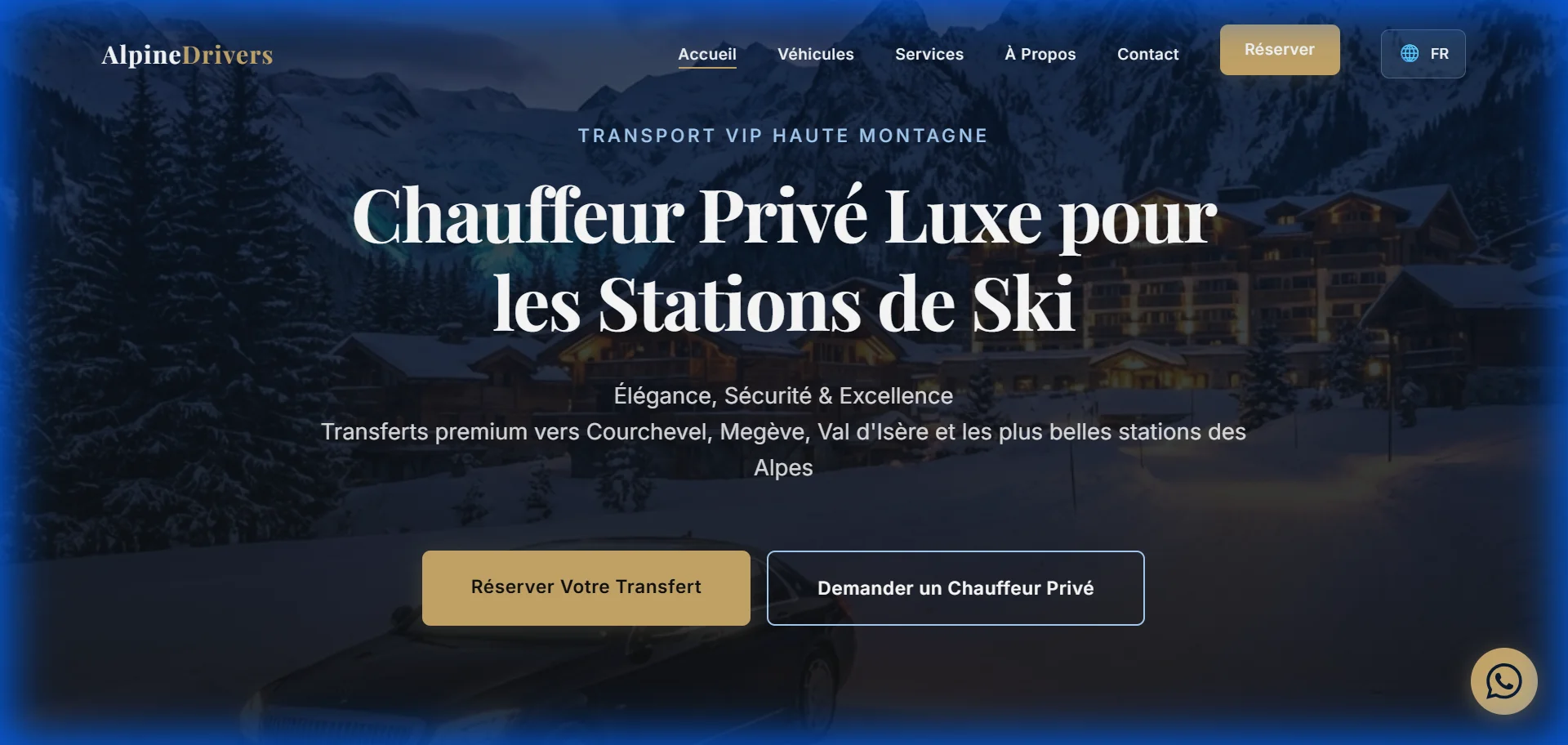 Exemple de site VTC Luxe - Alpine Luxury Transport